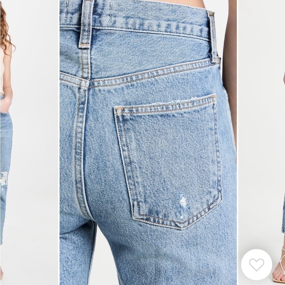 Agolde Mia Mid Rise Straight Leg Distressed Jeans in Rule Size 29 - Picture 4 of 13